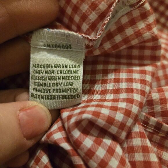 Orvis Gigham Women's Size 14 Red Button Down Shirt Country Prairie - Picture 6 of 7